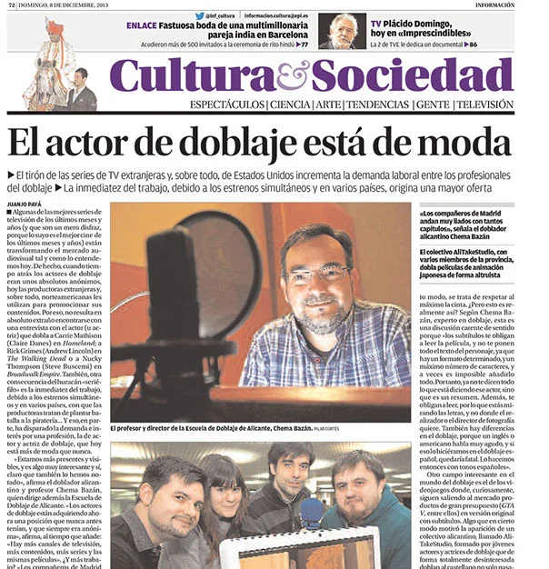 Diario Información, 8/12/2013