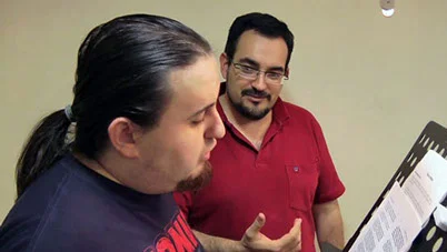 Chema Bazán directing talent